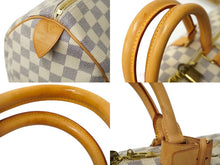 画像をギャラリービューアに読み込む, LOUIS VUITTON ルイヴィトン ボストンバッグ キーポル50 ダミエアズール N41430 ホワイト 美品 中古 61304