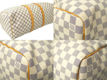 画像をギャラリービューアに読み込む, LOUIS VUITTON ルイヴィトン ボストンバッグ キーポル50 ダミエアズール N41430 ホワイト 美品 中古 61304