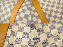 画像をギャラリービューアに読み込む, LOUIS VUITTON ルイヴィトン ボストンバッグ キーポル50 ダミエアズール N41430 ホワイト 美品 中古 61304