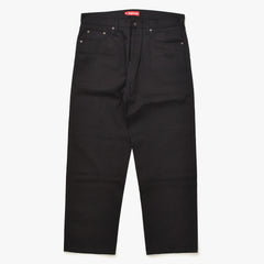 極美品 Supreme シュプリーム リジッド セルビッチ デニム ロゴパッチ コットン サイズ36 ブラック 中古 4a006132