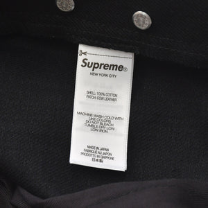 極美品 Supreme シュプリーム リジッド セルビッチ デニム ロゴパッチ コットン サイズ36 ブラック 中古 4a006132