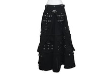 画像をギャラリービューアに読み込む, 極美品 BALENCIAGA バレンシアガ マキシ リバー スカート 3WAY 22SS ブラック デニム サイズ34 681718 中古 61365