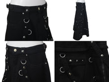 画像をギャラリービューアに読み込む, 極美品 BALENCIAGA バレンシアガ マキシ リバー スカート 3WAY 22SS ブラック デニム サイズ34 681718 中古 61365