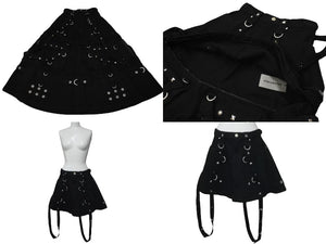 極美品 BALENCIAGA バレンシアガ マキシ リバー スカート 3WAY 22SS ブラック デニム サイズ34 681718 中古 61365