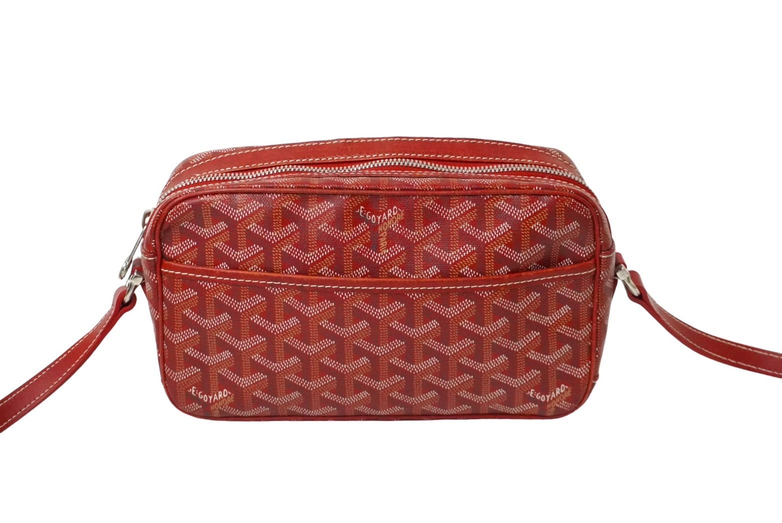 GOYARD ゴヤール カップヴェールPM ショルダーバッグ レッド シルバー ...