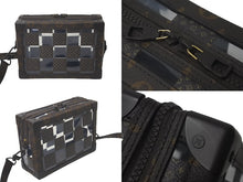 画像をギャラリービューアに読み込む, LOUIS VUITTON ルイ ヴィトン スリムソフトトランク ショルダーバッグ モノグラムチェス M20871 PVC ブラウン 美品 中古 61396