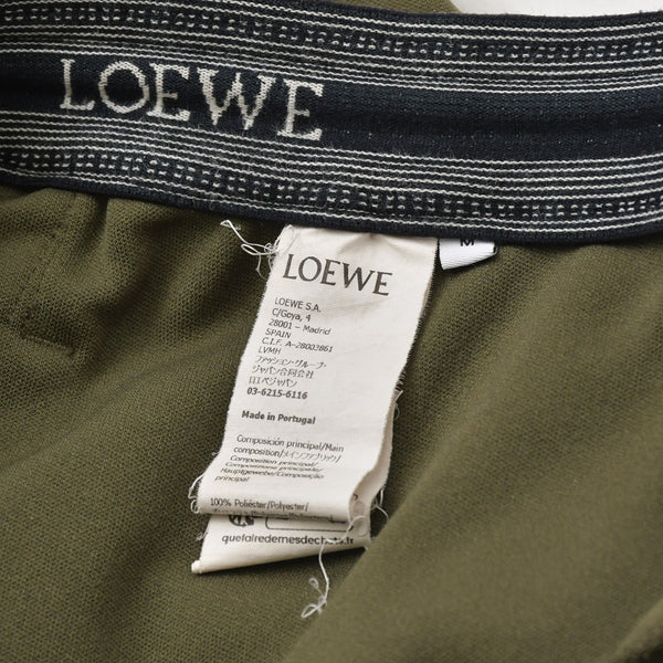 LOEWE ロエベ ジャージーカーゴパンツ アナグラムロゴ S359Y04XEE コットン ポリエステル カーキ サイズM 美品 中古 4a006140