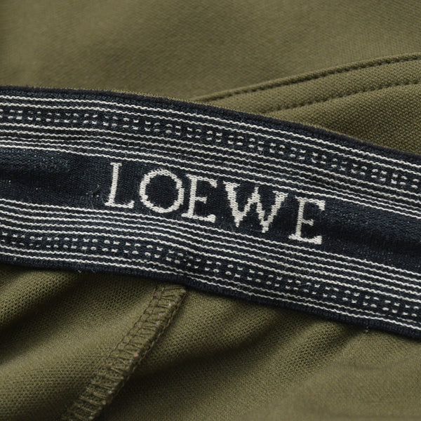 LOEWE ロエベ ジャージーカーゴパンツ アナグラムロゴ S359Y04XEE コットン ポリエステル カーキ サイズM 美品 中古 4a006140