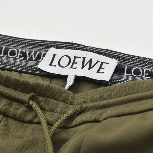 LOEWE ロエベ ジャージーカーゴパンツ アナグラムロゴ S359Y04XEE コットン ポリエステル カーキ サイズM 美品 中古 4a006140