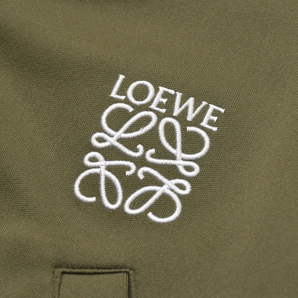 LOEWE ロエベ アナグラム テクニカルジャージー ボンバージャケット 24AW S359Y02XC2 カーキ サイズS 美品 中古 4a006141