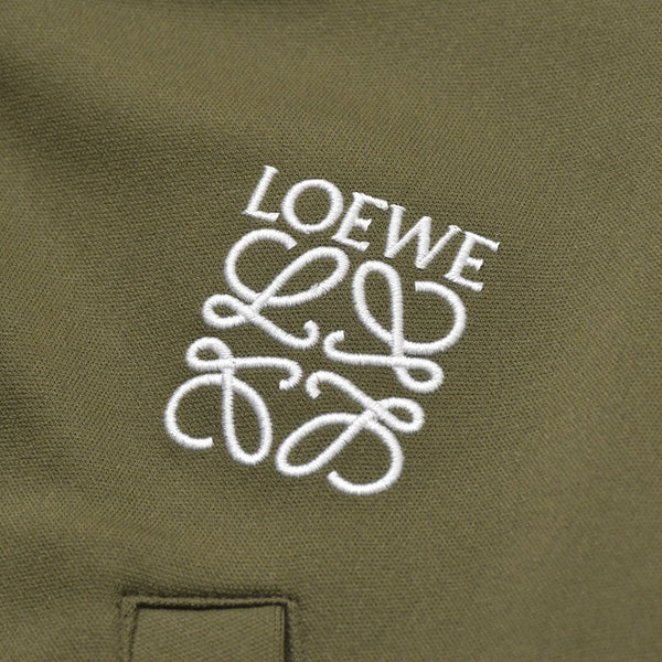 LOEWE ロエベ アナグラム テクニカルジャージー ボンバージャケット 24AW S359Y02XC2 カーキ サイズS 美品 中古 4a006141