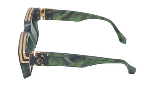 LOUIS VUITTON Louis Vuitton Sunglasses Z1167E 1.1 Millionaire Square Shape 58□17 145 Green Good Condition Used 61431 Genuine Product