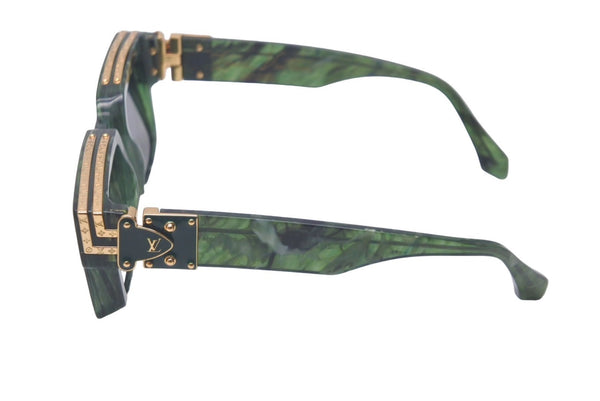 LOUIS VUITTON Louis Vuitton Sunglasses Z1167E 1.1 Millionaire Square Shape 58□17 145 Green Good Condition Used 61431 Genuine Product