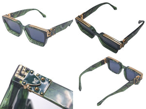 LOUIS VUITTON Louis Vuitton Sunglasses Z1167E 1.1 Millionaire Square Shape 58□17 145 Green Good Condition Used 61431 Genuine Product