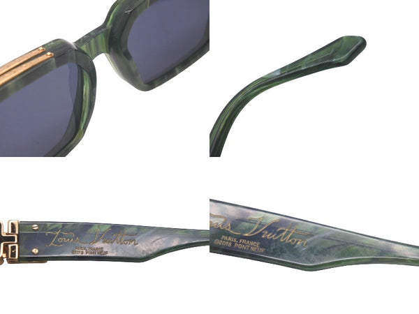 LOUIS VUITTON Louis Vuitton Sunglasses Z1167E 1.1 Millionaire Square Shape 58□17 145 Green Good Condition Used 61431 Genuine Product