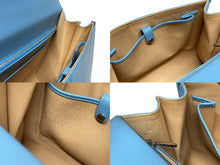 Load image into Gallery viewer, 極美品 DELVAUX デルヴォー L'Humour MM ルーモア MM ハンドバッグ AA0480AAM040BCM 2WAY ブルー シルバー金具 中古 4b006147