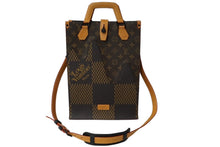 画像をギャラリービューアに読み込む, LOUIS VUITTON ルイヴィトン トートバッグ ジャイアント NIGO ダミエ モノグラムキャンバス ブラウン N40355 美品 中古 61500