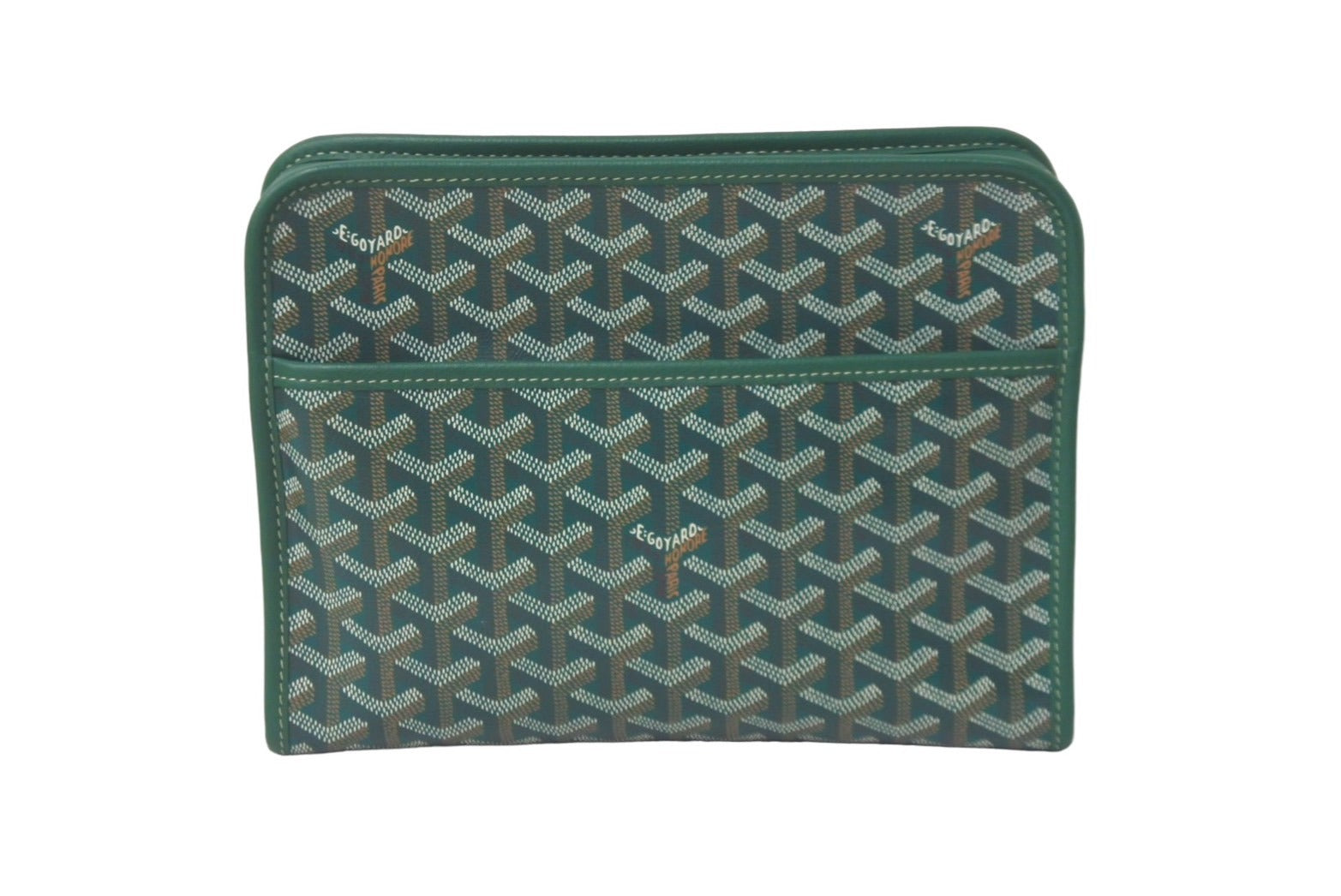 新品同様 GOYARD ゴヤール クラッチバッグ ジュバンス MM ポーチ グリーン ゴヤールディンキャンバス シルバー金具 中古 61511 –  Casanova Vintage