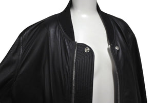 Rick Owens リックオウエンス レザージャケット RU02B2786-LLP シープレザー ブラック シルバー金具 美品 中古 61520