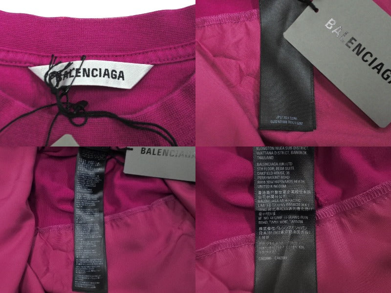 新品末使用 BALENCIAGA バレンシアガ キャンペーンロゴ Tシャツ レース ドレス ワンピース コットン パープル S 中古 61532 –  Casanova Vintage