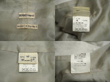 Load image into Gallery viewer, HERMES エルメス マルジェラ期 シルク ベスト 雪 結晶 グレー系 ベージュ ジレ 柄 アウター サイズ40 良品 中古 61543