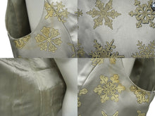 Load image into Gallery viewer, HERMES エルメス マルジェラ期 シルク ベスト 雪 結晶 グレー系 ベージュ ジレ 柄 アウター サイズ40 良品 中古 61543