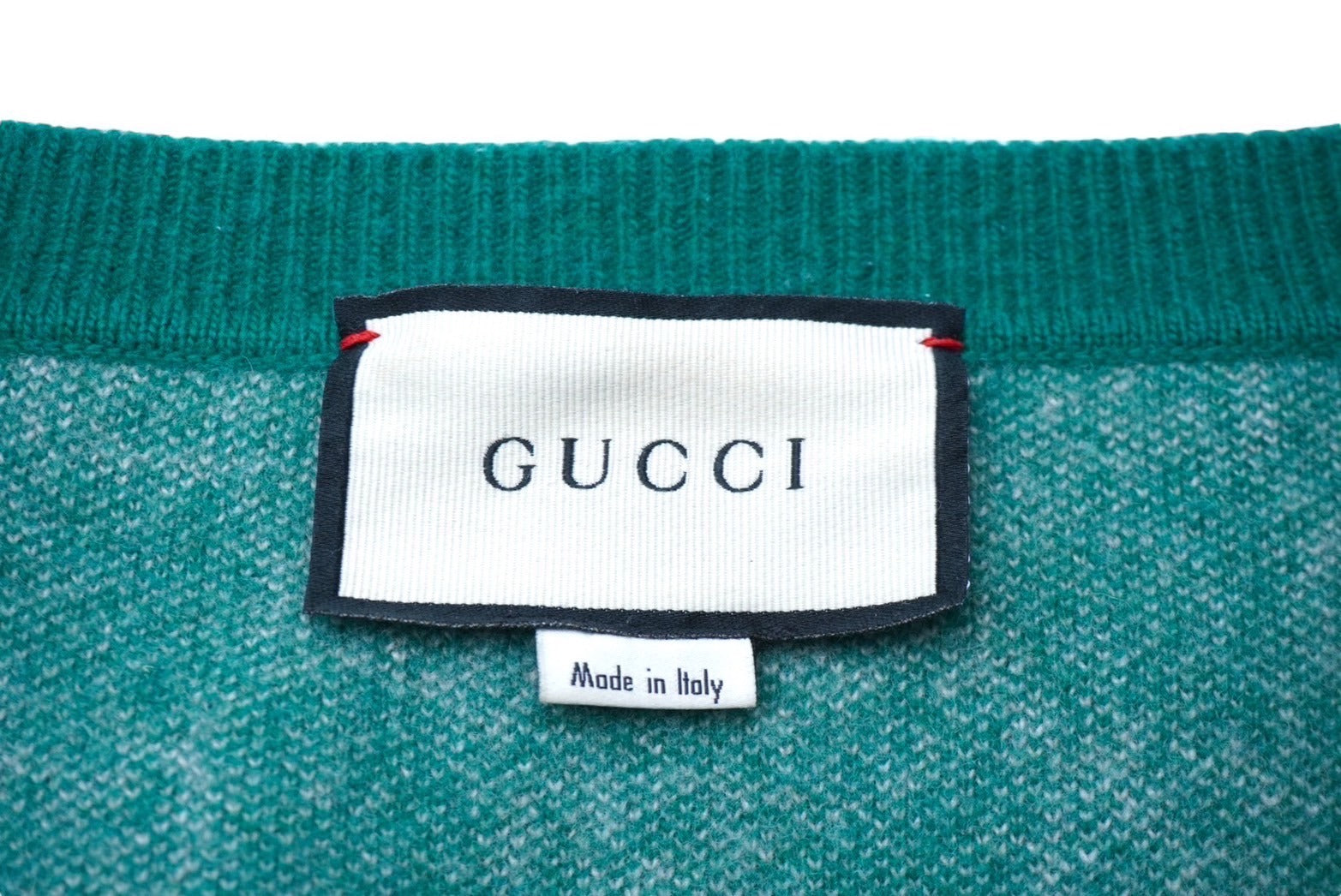 GUCCI グッチ GG柄 Vネックニット セーター グリーン 20SS サイズXL ウール 597725 XKA4R 美品 中古 61555 –  Casanova Vintage