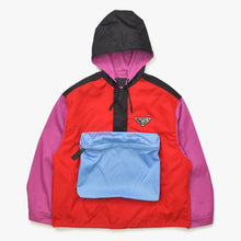 Load the image into the gallery viewer. 極美品 PRADA プラダ 20SS ナイロン アノラックジャケット SGB407 サイズS FRANK OCEAN着用 トライアングルロゴ マルチカラー 中古 4a006156