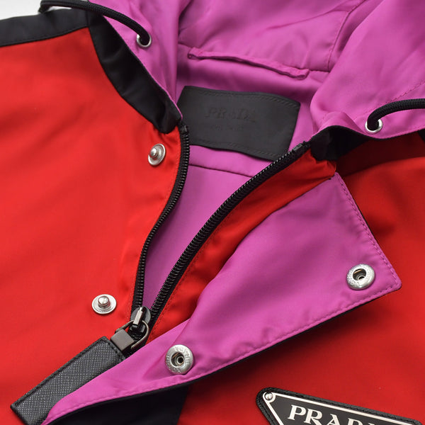極美品 PRADA プラダ 20SS ナイロン アノラックジャケット SGB407 サイズS FRANK OCEAN着用 トライアングルロゴ マルチカラー 中古 4a006156
