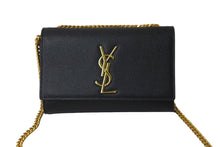 Load image into Gallery viewer, YVES SAINT LAURENT イヴ サンローラン ケイト スモール ショルダーバッグ 469390BOW0J1000 ブラック ゴールド金具 美品 中古 61570