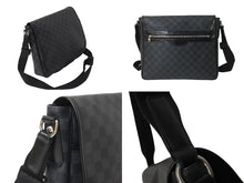 画像をギャラリービューアに読み込む, LOUIS VUITTON ルイヴィトン ダミエ グラフィット ダニエルMM ショルダーバッグ N58029 ブラック 美品 中古 61583