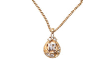 Load image into Gallery viewer, NINA RICCI ニナリッチ ネックレス ロゴ アクセサリー GP ラインストーン 6g ゴールド シルバー 美品 中古 61585