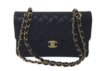 画像をギャラリービューアに読み込む, 未使用品 CHANEL シャネル Wフラップ 23 ショルダーバッグ キャビアスキン ランダム マトラッセ ゴールド金具 ブラック 中古 61590
