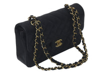 画像をギャラリービューアに読み込む, 未使用品 CHANEL シャネル Wフラップ 23 ショルダーバッグ キャビアスキン ランダム マトラッセ ゴールド金具 ブラック 中古 61590