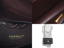 画像をギャラリービューアに読み込む, 未使用品 CHANEL シャネル Wフラップ 23 ショルダーバッグ キャビアスキン ランダム マトラッセ ゴールド金具 ブラック 中古 61590