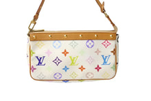 画像をギャラリービューアに読み込む, LOUIS VUITTON ルイヴィトン 村上隆 ポシェットアクセソワール マルチカラー ホワイト M92649 良品 中古 61610