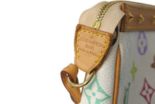 画像をギャラリービューアに読み込む, LOUIS VUITTON ルイヴィトン 村上隆 ポシェットアクセソワール マルチカラー ホワイト M92649 良品 中古 61610