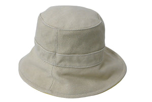CHANEL CHANEL Sports Line Logo Bucket Hat Yellow Beige Here Mark Hat Accessory Size 57 Good Condition Used 61618