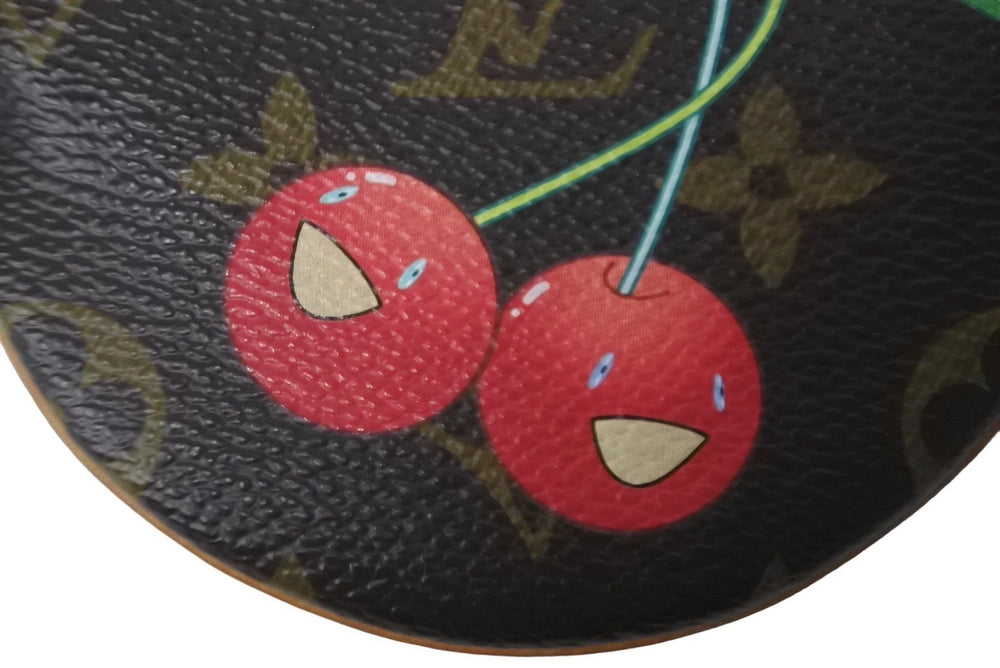 LOUIS VUITTON ルイヴィトン ポルトモネ ロン コインケース M95043 モノグラムチェリー 村上隆 ゴールド金具 美品 中古 61630