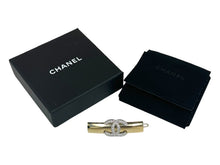画像をギャラリービューアに読み込む, CHANEL シャネル バレッタ ココマーク ヘアバレッタ B21C 2021年 ラインストーン ゴールド シルバー 美品 中古 61637