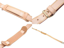 Load image into Gallery viewer, LOUIS VUITTON ルイヴィトン ショルダーストラップ ベージュ ヌメ革 ゴールド金具 美品 中古 61641