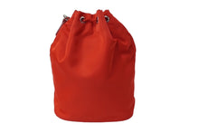 Load image into Gallery viewer, PRADA プラダ ナイロン 巾着 ポーチ レッド トライアングルロゴ 小物入れ ミニバッグ レザー テスート 美品 中古 61644