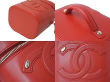 画像をギャラリービューアに読み込む, 極美品 CHANEL シャネル 2wayチェーンバニティバッグ 27番台 ココマーク カーフスキン レッド ゴールド金具 中古 61646