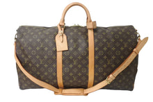 画像をギャラリービューアに読み込む, LOUIS VUITTON ルイヴィトン キーポル バンドリエール60 ボストンバッグ M41412 モノグラムキャンバス ブラウン 美品 中古 61648
