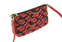 画像をギャラリービューアに読み込む, LOUIS VUITTON ルイヴィトン×ウルスフィッシャー ポシェット アクセソワール M45548 タフテッド モノグラム レッド 美品 中古 61650