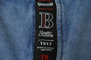 Excellent condition BALENCIAGA baggy denim shorts with front logo, blue, 641464 TDW15 4762 Size 30 Used 61658