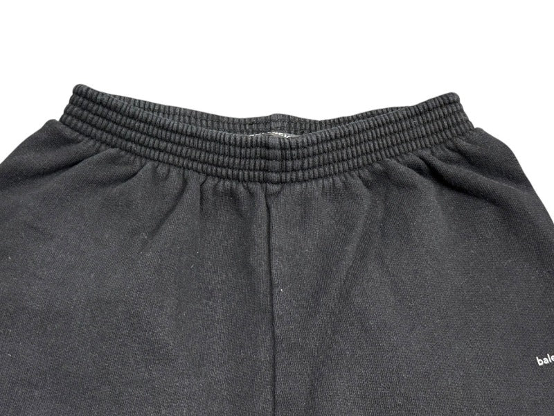 BALENCIAGA Half Pants Sweat Pants Women's 556159 Black Cotton Size 2 Good Condition Used 61662