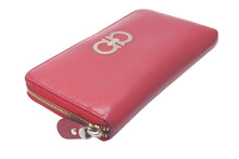 Load image into Gallery viewer, SALVATORE FERRAGAMO サルヴァトーレフェラガモ ダブルガンチーニ ラウンドファスナー 長財布 JL-22 B300 レッド 中古 良品 61666
