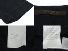 画像をギャラリービューアに読み込む, LOUIS VUITTON ルイヴィトン 半袖Ｔシャツ サイズM プリント ブラック コットン シルク RM122M 良品 中古 61672