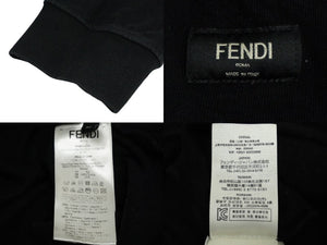 FENDI フェンディ パーカー 19AW サイズ52 ズッカ柄 パッチ 刺繍 ブラック コットン カシミヤ ウール FY0870 美品 中古 61674